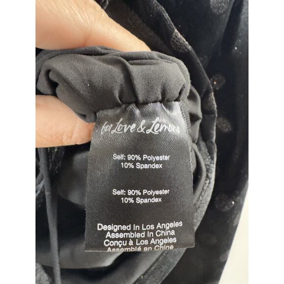 For Love & Lemons Lace Up Velvet Top Whimsygoth Renaissance Coquette Sexy XS - Picture 5 of 8